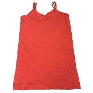 Ultra Teeze babydoll Compression Tank Top Lace 18 Orange festival beach boho